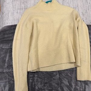 & Other Stories - Mock Neck Sweater - Small - light yellow